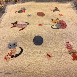 Quilted Cat Wall Hanging 60 X 50.